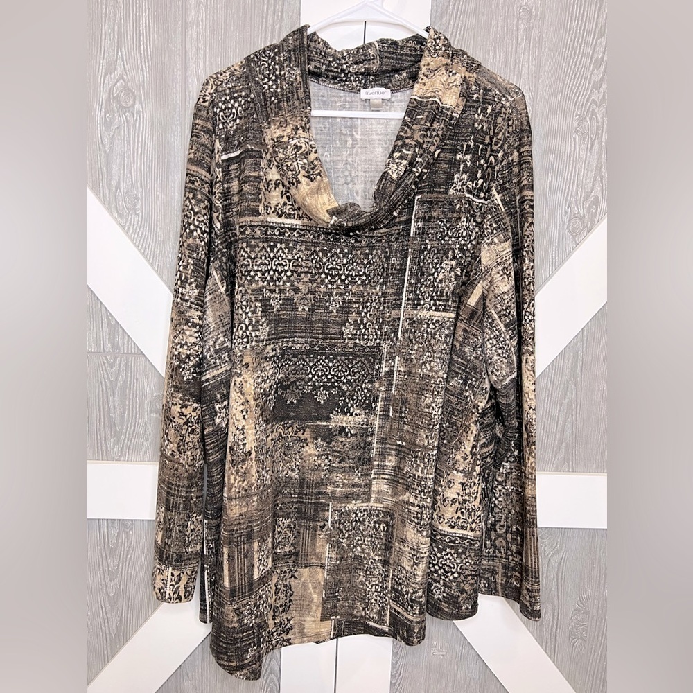 B14.31 Avenue Mixed Media Lightweight Cowl Neck Sweater 26/28